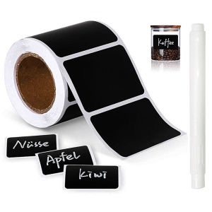 300 Pcs/Roll Blackboard Label Sticker PVC Removable Waterproof Stickers Kitchen Storage Tag Note Office Supplies