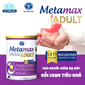 Sữa bột Metamax adult 900G - dinh dưỡng dành cho người viêm dạ dày & rối loan tieu hóa