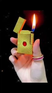 BẬT LỬA DUPONT LỐC XOÁY CẨN NGỌC HỒNG BẢO THẠCH M-43 XÀI GAS