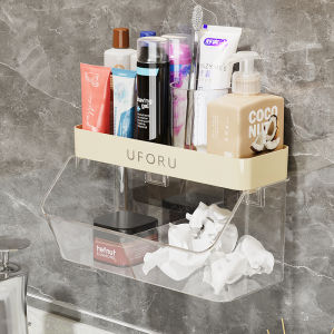 Wall-Mounted Bathroom Waste Face Towel Storage Box Cosmetic Mirror Cleaning Cloth Organizer Rack Efficient Home Storage Solution