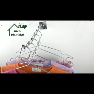 Móc bi treo quần áo shop thời trang bằng Inox PHÁT ĐẠT móc treo quần áo móc xốp móc bi móc shop (SP145)