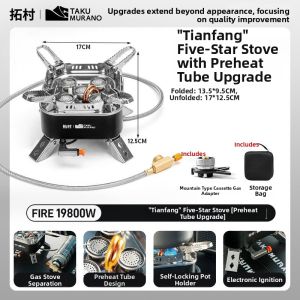 TAKU MURANO | Windproof Powerful Outdoor Stove with Preheating Tube
