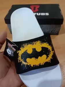 KIDZTUBS Sandal Anak Laki Laki Karet Slipper Slide Selop Slipon Jepit Karakter Warna Hitam Usia 6-10 Tahun-Sendal1954100224