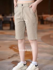 Quần Short Cotton Lạnh Mỏng Thường Ngày Cho Nam Mùa Hè Rộng Rãi Ống Đứng Thời Trang Bãi Biển Năm Điểm Quần Dài Mới