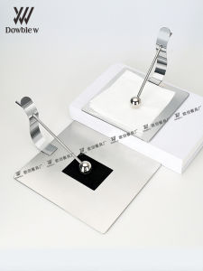 Creative Stainless Steel Square Tissue Holder Restaurant Hotel Countertop Simple European Style Press Paper Towel Stand