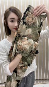 Summer Thin Ice Silk Flower Pants Casual Jogger Pants Slim Looking Loose High Waist Western Style Ankle-Length All-Matching Drape Shake Pants