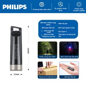 Philips | Đèn Pin Sạc Đựng Ngoài Trời Công Suất Cao Mini