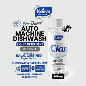 Keeva Clar Dishwashing Machine Liquid Detergent HE - Bio-Based Food Grade Formula for Powerful Safe Cleaning