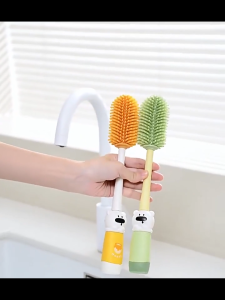 4 In 1 Multifunctional Cleaning Silicone Bottle Brush | Crevice Lid Brush Berus Botol Silikon 多功能硅胶瓶刷