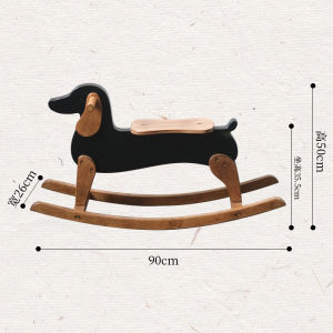Retro Wooden Horse Rocking Chair for Adults And Children Living Room Home Use Dog Single Person Toy Gift Assembly Required
