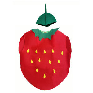 Kids Adult Strawberry Fruit Funny Costume Outfit Novelty Performance Fruit Cosplay Costume for Party Clothes