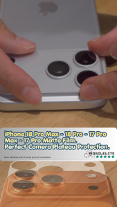 iPhone 18 Pro Max - 18 Pro - 17 Pro Max - 17 Pro Camera Plateau Matte Film Screen Protectors