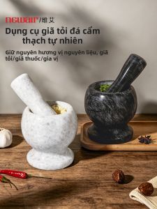 Manual Marble Pestle and Mortar for Garlic Crushing
