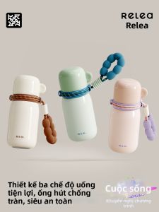 Relea | Ly Cách Nhiệt Thời Trang Có Ống Hút