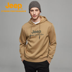 Jeep | Jeep Mens Hoodie Sweatshirt Loose Long Sleeve Solid Color Casual Top For Autumn Winter Urban Outdoor Fashion Polyester Material