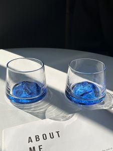Japanese Style Crystal Fuji Mountain Whiskey Glass Creative Mountain View Cup Ancient Iceberg Foreign Liquor Cup