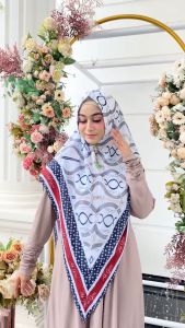Hijub Printing Cantik Ariani By Ab Goes / Khimar Elegant Terbaru