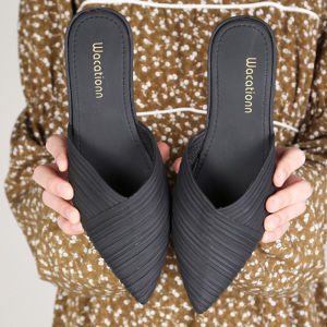 JIFANPAUL | Trendy Pointed Toe Platform Slipper Heels for Women