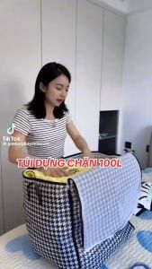 Túi Đựng Quần Áo Chăn Màn Kéo Khóa Caro Cao Cấp