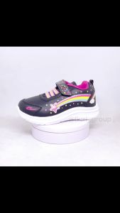 FIURI - NEW ERA - RAINBOW V 29-32 HITAM PINK - SEPATU SNEAKERS KANVAS SOL KARET ANAK KECIL PEREMPUAN - SEPATU PELANGI KETS LUCU FASHION TRENDY - SEPATU SEKOLAH PAUD TK KRETEKAN CEWEK MURAH PROMO DISKON BONUS KAOS KAKI