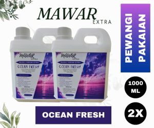PROMO 2 PCS Pewangi Setrika Luandry MAWAR extra 1000 ml varian OCEAN FRESH dengan formula anti bacteria dan Formula doubble dosis yang dapat memberikan wangi dan kesegaran yang dapat bertahan lebih lama