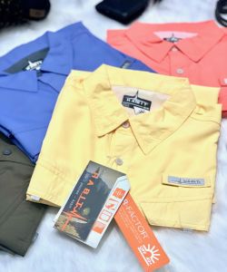 Áo sơ mi nam big size câu cá outdoor Habittúi hộp chất liệu 100% polyester chống tia UV 30 (UPF protection 30)