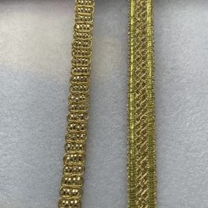 4m/13.12ft Each Pack Gold Silver Silk Lace Trims Flower Fabric Dress Hat Curtain Curve HandMade Sewing DIY Crafts Decoration