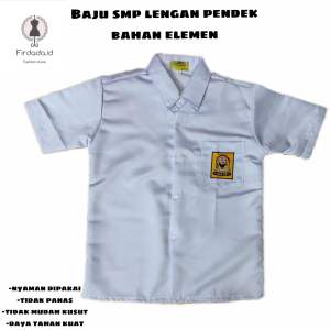 BAJU PUTIH PENDEK SMP BAHAN ELEMEN