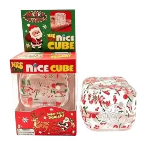 Schylling | Christmas Nice Cube Schylling NeeDoh Squishy Stretch Squeeze Fidget Toy Stress Anxiety Relief ADHD Holiday Present