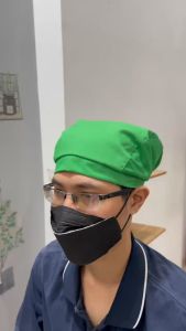 Nón đầu bếp ngắn chuyên nghiệp nam nữ các màu như hình - Freesize để lựa chọn | Ảnh thật hàng sẵn nhiều