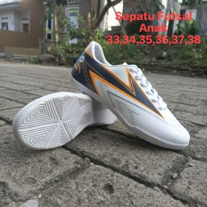 Sepatu Olahraga Anak Sepatu Futsal 33 s/d 38 Hyperspeed Putih Pria