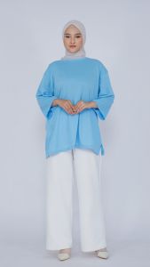 ChiliRed Kaos Oversize Wanita Top Hijab Basic / Baju atasan Muslim wanita