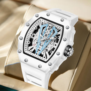 High Quality Mens Watch Quartz ONOLA Fashion Clock Waterproof Silicone Tape Watch for Men