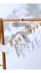 ROZEL Hanger Pengering Baju Anak Jepitan 8 Kait 360 / Hanger Pengering Baju Gantungan Pengering Pakaian Kaos Kaki Multifungsi Serbaguna Cantik Kuat Kokoh