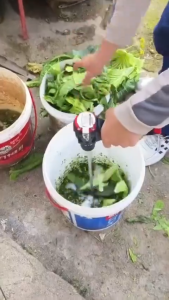YOWXII Electric Drill Modified Vegetable Forage Chopper Poultry Vegetable Shredder Household Farming Grinder