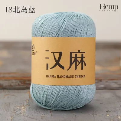 Summer New Hand-Woven Han Hemp Hollow Lace Medium-Thick Hand-Woven Linen Thread Sun Hat Yarn Ball Hat Sunshade Cap