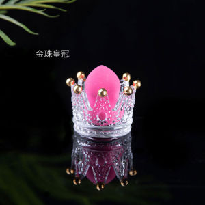 Hộp Đựng Đồ Trang Sức Bằng Thủy Tinh Crystal Glass Crown Mỹ Phẩm Beauty Egg Giá Đỡ Trang Điểm Cotton Red Lipstick Trang Trí Phòng Ngủ