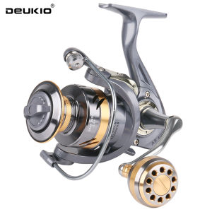 รอกตกปลาทะเลน้ำเค็ม DEUKIO รุ่นใหม่ล่าสุด แบบสปินนิ่ง ขนาด 2000-7000 ด้ามจับโลหะ แรงต้านสูงสุด 15 กก. กันน้ำ