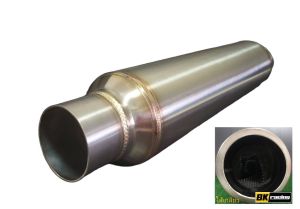 ท่อพักกลางรถยนต์ ท่อไอเสียขนาด3”x12”ขนาด 1.6" 2" รถเก๋งสแตนเลส304