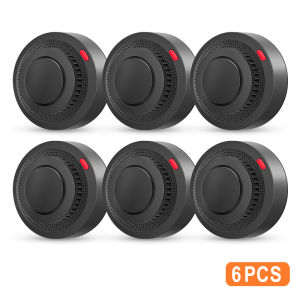 6Pack Tuya WiFi Cảm Biến Khói Thông Minh 85dB Báo Động Tại Chỗ Điều Khiển Ứng Dụng Smartlife Tương Thích Với Alexa & Google Assistant
