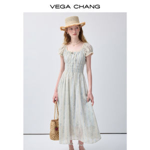 VEGA CHANG | Đầm Voan Hoa Dáng Ôm Giúp Thon Gọn