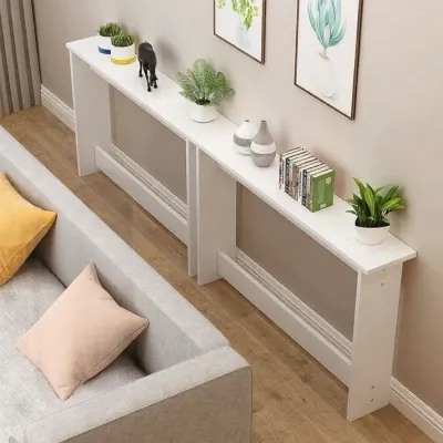 Narrow Wall-Mounted Shelf Bedroom Living Room Sofa Gap Storage Organizer Long Strip Cabinet Bedside Tail Clamp Gap Utilization