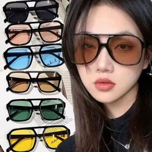 Double Bridges Oversize Frame Women Men Pilot Sunglasses Driving Cycling Sport Sun Glasses Vintage Brand Design New Shades Eyewear UV400