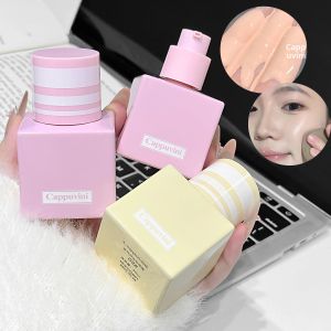 รองพื้นชนิดน้ําติดทนนาน Watery ปกปิดข้อบกพร่องอย่างเป็นธรรมชาติครีมหน้าธรรมดากันน้ําแต่งหน้าฐานไร้ที่ติ