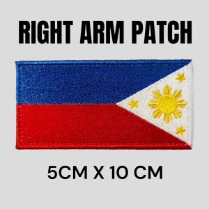 10CM RIGHT ARM PATCH PH FLAG PHIL PHILIPPINE FLAG REVERSE