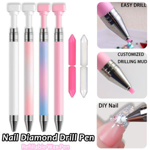 Nail Dotting Pen - Fillable Wax Clay Rotating Dotting Pen for Applying Gemstones to DIY Nails and Other Diamond Painting Tools.