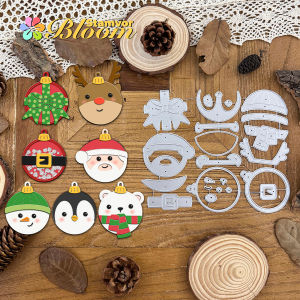 Original Lovely Layers Christmas Santa Reindeer Polar Bear Penguin Gift Bel Metal Cutting Dies Scrapbooking Decorative Embossing