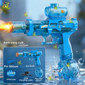 Súng Nước Điện HUIQIBAO Dành Cho Trẻ Em Với Đèn Nhấp Nháy Và Bắn Liên Tục Đồ Chơi Phun Nước Chủ Đề Hoạt Hình Dành Cho Lứa Tuổi Từ 6 Trở Lên