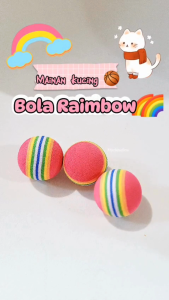 Bola rainbow mainan kucing