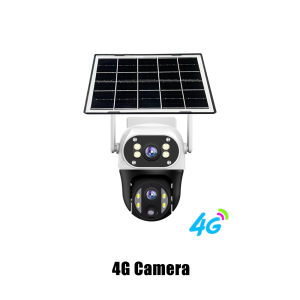 V380 8MP Solar Security Camera Outdoor WiFi Wireless Dual Lens IP Camera Night Vision Motion Tracking 4G CCTV Waterproof PTZ